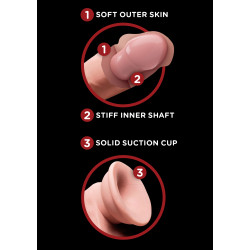 King Cock Gode réaliste 3D Cock Swinging Balls 19 x 5.2 cm